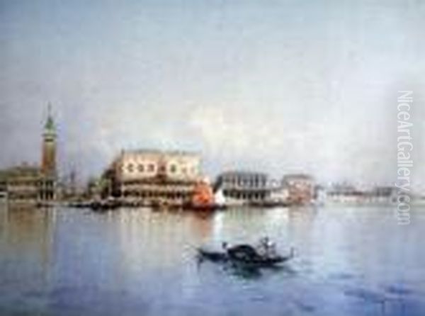 View Of Venice Oil Painting by Emanuele Brugnoli
