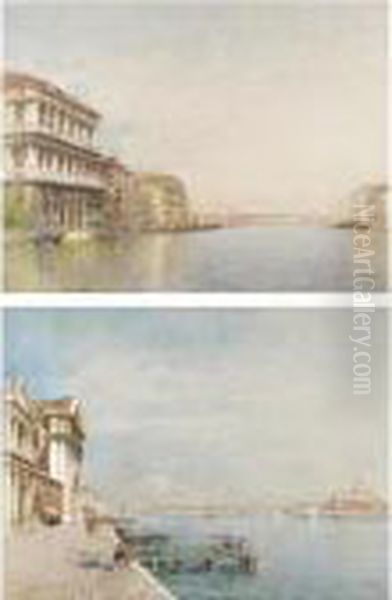 Vedute Di Venezia Oil Painting by Emanuele Brugnoli