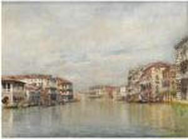 Canale A Cannaregio Oil Painting by Emanuele Brugnoli