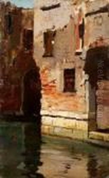 A Chioggia Oil Painting by Emanuele Brugnoli