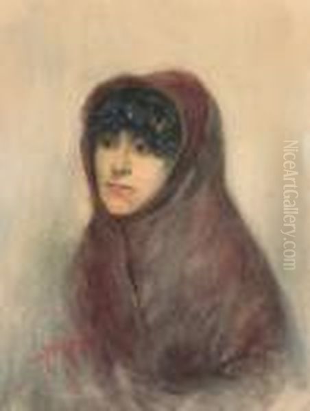 Costume Veneziano Oil Painting by Emanuele Brugnoli