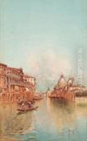 Canal Grande Oil Painting by Emanuele Brugnoli