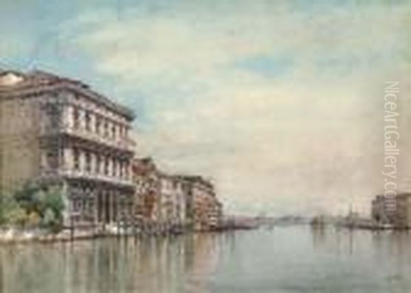 The Grand Canal, Venice Oil Painting by Emanuele Brugnoli