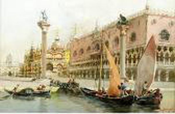 Venezia Oil Painting by Emanuele Brugnoli