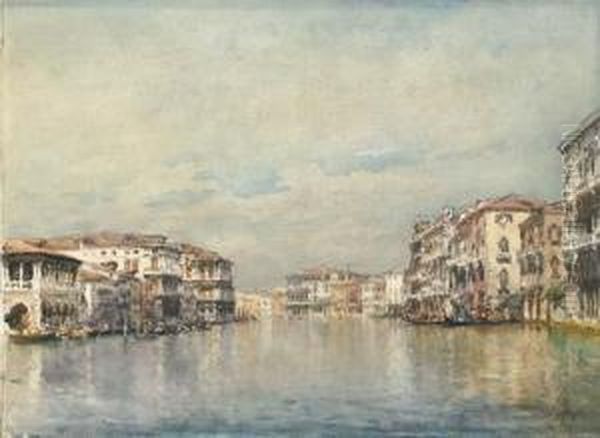 Venezia, Canale A Cannaregio Oil Painting by Emanuele Brugnoli