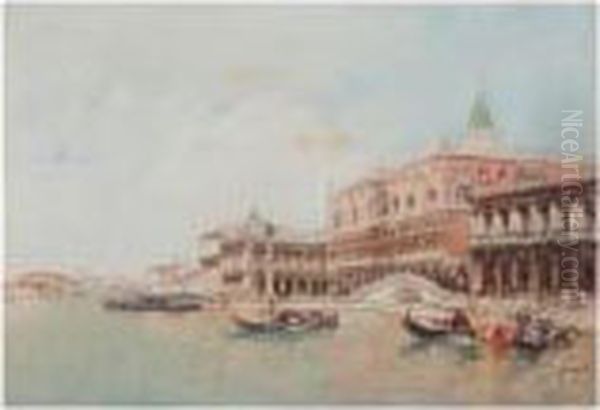 Palazzo Ducale, Venice Oil Painting by Emanuele Brugnoli