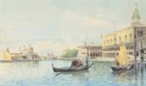Veduta Di Venezia Oil Painting by Emanuele Brugnoli