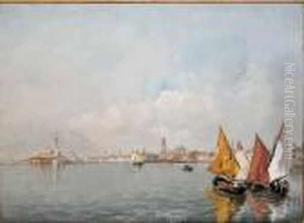 Vele A Venezia Oil Painting by Emanuele Brugnoli