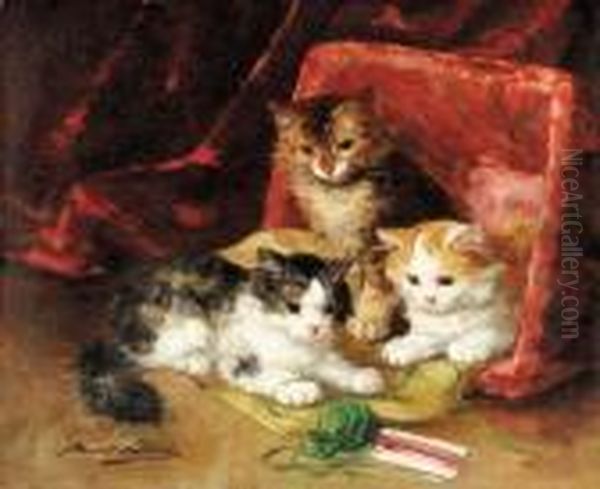 Kittens At Play
Oil On Canvas Oil Painting by Alphonse de Neuville