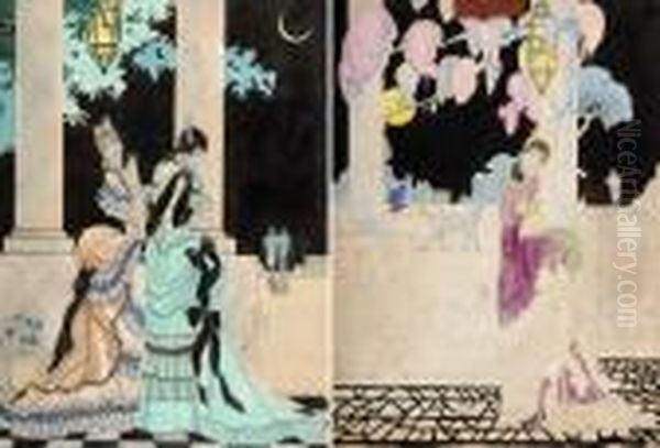 Le Rendez-vous Oil Painting by Umberto Brunelleschi