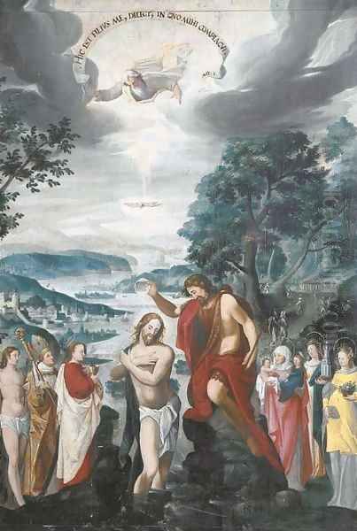 The Baptism of Christ Oil Painting by Joseph the Younger Heintz