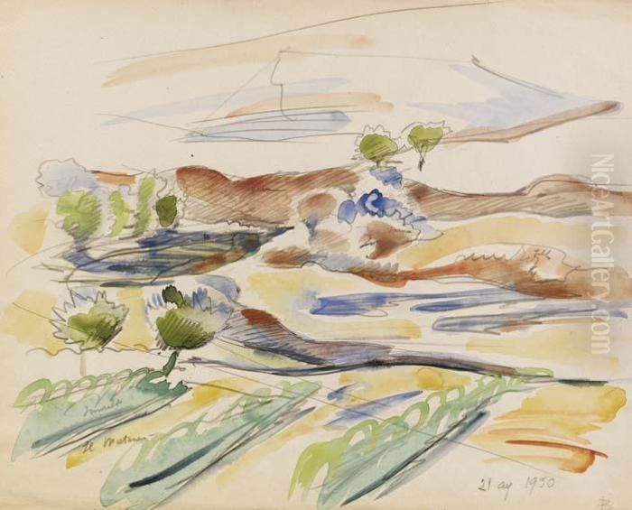 Studi Oil Painting by Anselmo Bucci