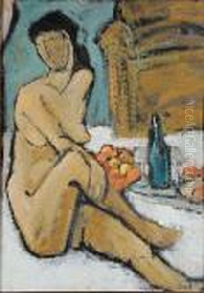 Nudo Di Donna Oil Painting by Anselmo Bucci