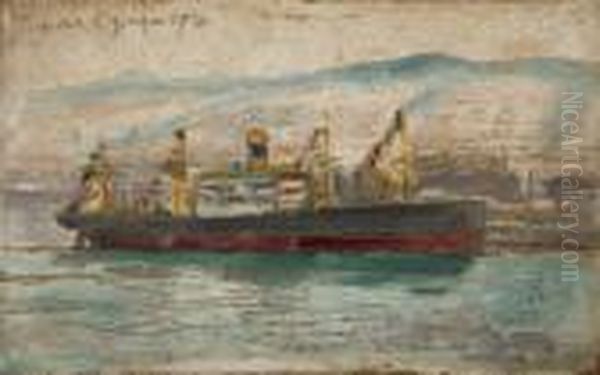 Il Timavo Oil Painting by Anselmo Bucci