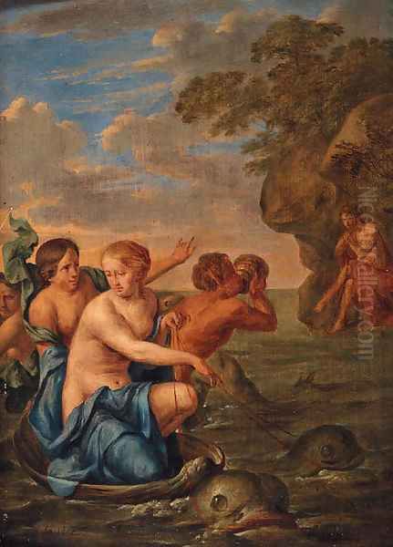 Galatea and Polyphemus Oil Painting by Gerard Hoet