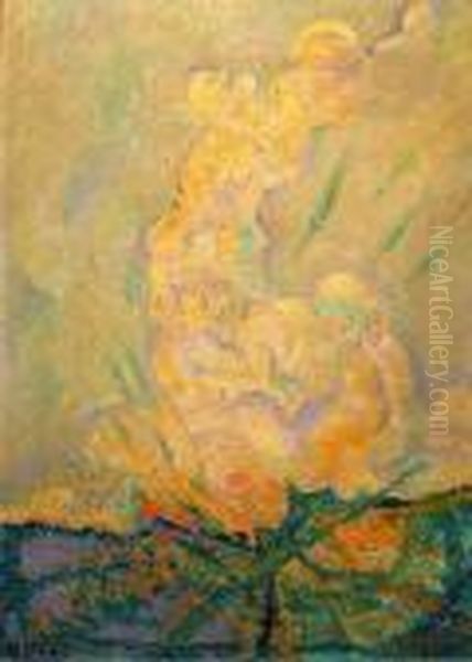 Paesaggio Di Guerra Iii Oil Painting by Anselmo Bucci