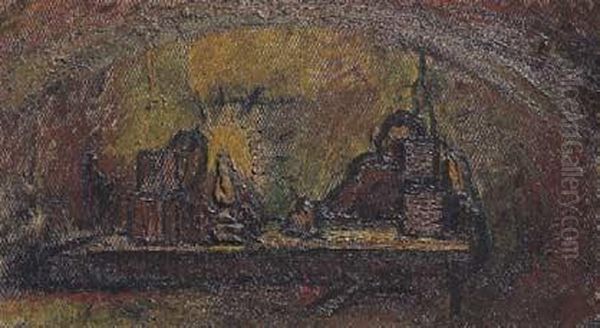 Centralino Telefonico Durante La Guerra 1918 Oil Painting by Anselmo Bucci