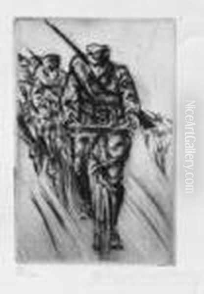 ...vite.. 1919 Oil Painting by Anselmo Bucci