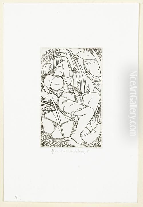 Cupid's Pastime (reid A19) Oil Painting by John Buckland-Wright