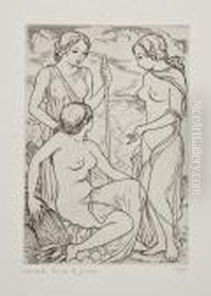 Venus, 
Ceres And Juno Oil Painting by John Buckland-Wright