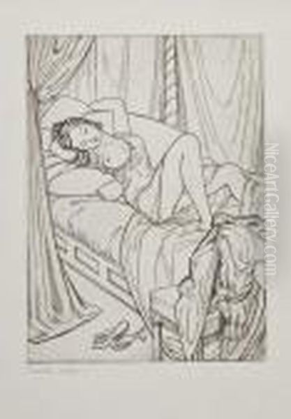 Rosette Asleep Oil Painting by John Buckland-Wright