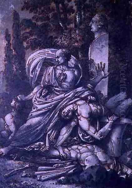 Allegorical picture depicting Lazare Carnot 1753-1823 Oil Painting by Philippe Auguste Hennequin