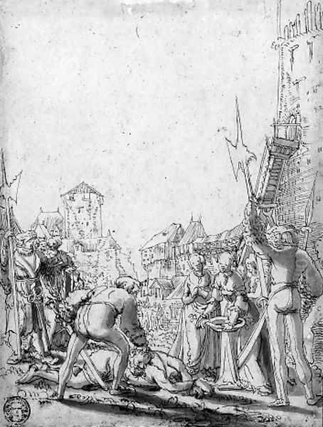 The Beheading of Saint John the Baptist Oil Painting by Wolfgang Huber