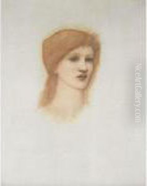 Portrait Of Bessie Keene, Study For Vespertina Quies Oil Painting by Sir Edward Coley Burne-Jones