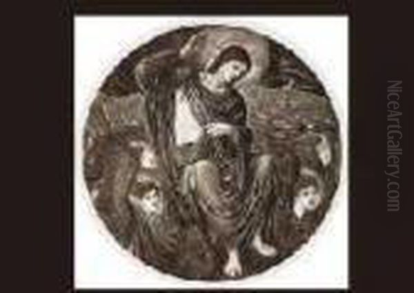 Work Oil Painting by Sir Edward Coley Burne-Jones