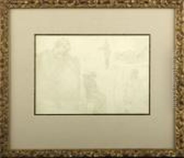 One Side With Five Female Figure
 Studies Oil Painting by Sir Edward Coley Burne-Jones