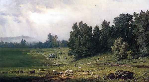 Landscape With Sheep Oil Painting by George Inness