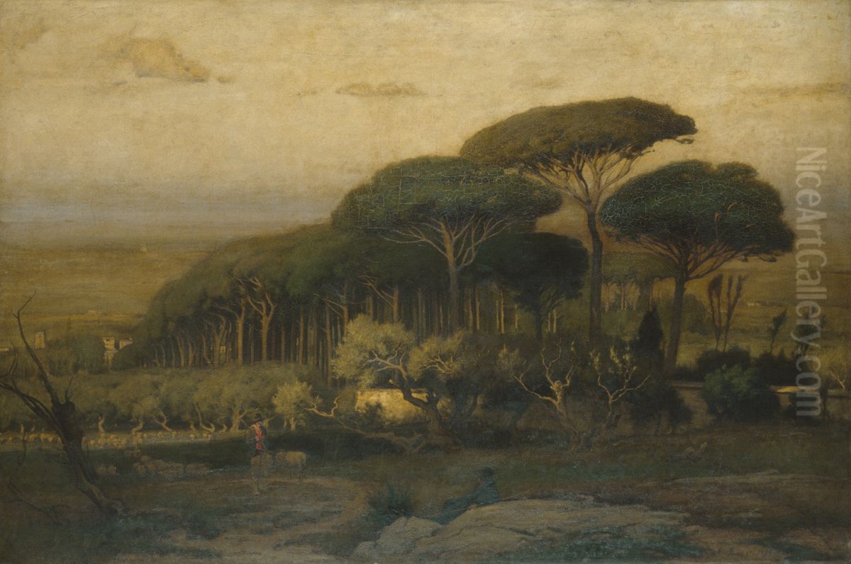 Pine Grove Of The Barberini Villa Oil Painting by George Inness