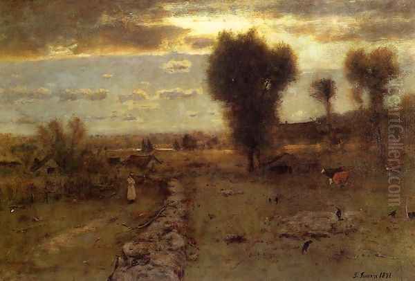 The Clouded Sun Oil Painting by George Inness
