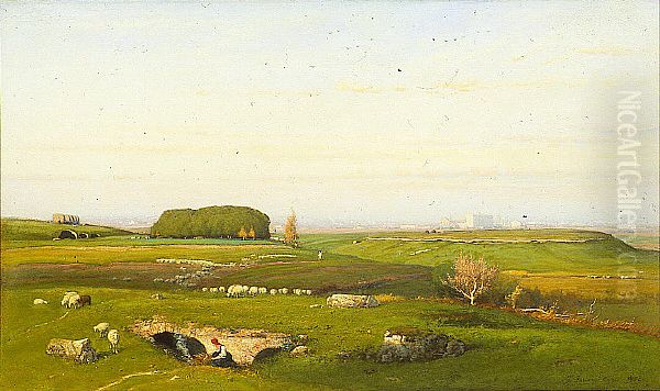 In the Roman Campagna Oil Painting by George Inness