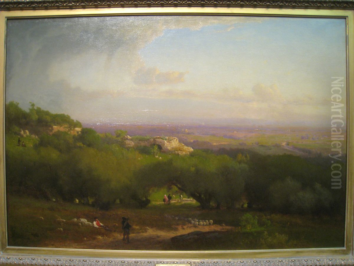 The Alban Hills Oil Painting by George Inness