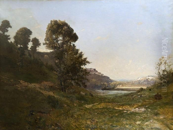 Vallee Des Pyrenees Oil Painting by Louis Alexandre Cabie