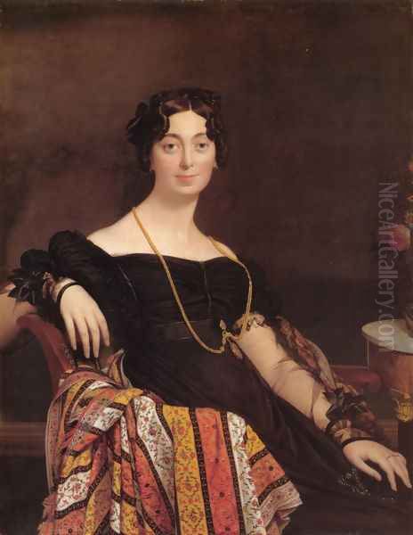 Madame Jacques-Louis Leblanc, née Françoise Poncelle Oil Painting by Jean Auguste Dominique Ingres