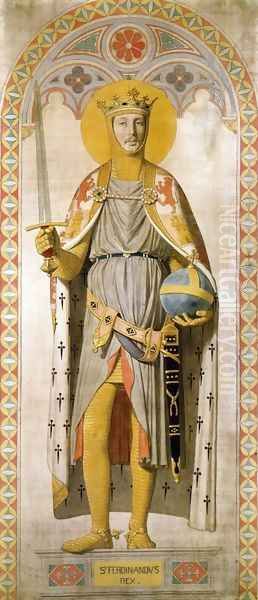 Duke Ferdinand-Philippe of Orleans, as St. Ferdinand of Castile Oil Painting by Jean Auguste Dominique Ingres