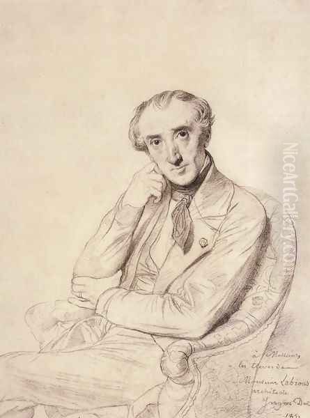 Pierre François Henri Labrouste Oil Painting by Jean Auguste Dominique Ingres