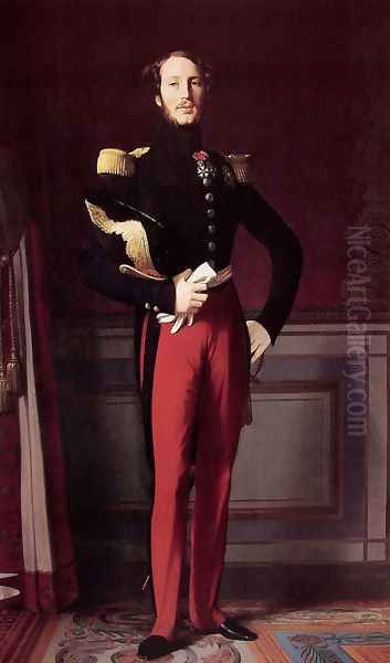 Ferdinand-Philippe-Louis-Charles-Henri, Duc d'Orleans Oil Painting by Jean Auguste Dominique Ingres