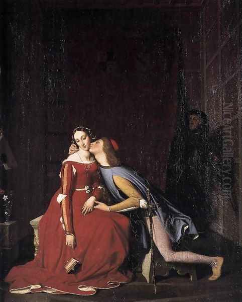 Paolo and Francesca 2 Oil Painting by Jean Auguste Dominique Ingres