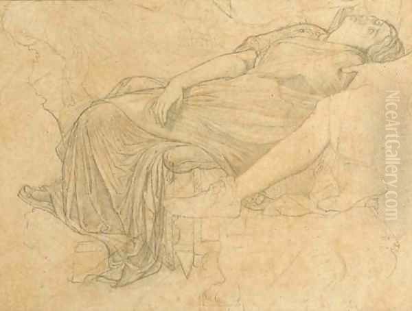 Octavia swooning, supported by Augustus for Tu Marcellus Eris Oil Painting by Jean Auguste Dominique Ingres