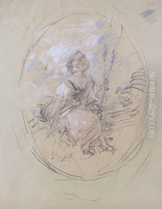 La Jeune Bergere Oil Painting by Antoine Calbet