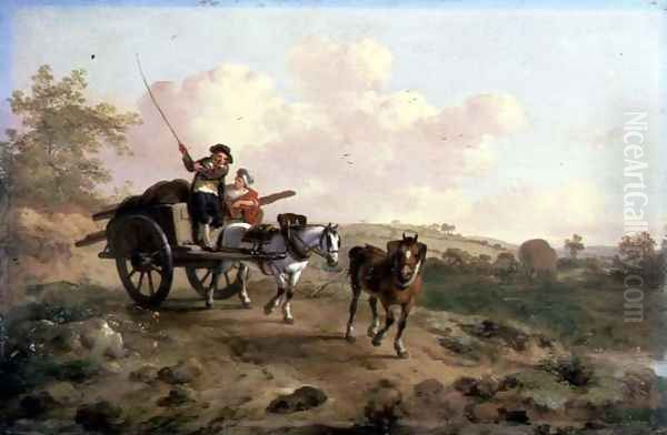 Going to Market 2 Oil Painting by Julius Caesar Ibbetson