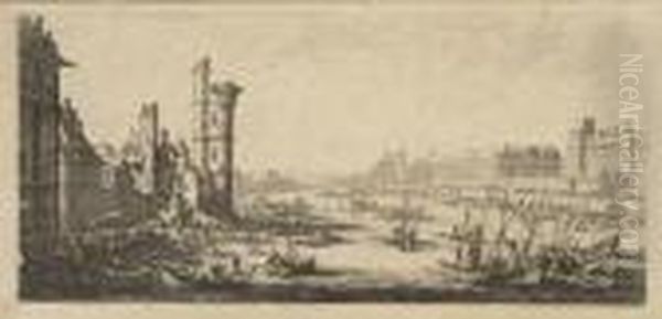 Vue Du Louvre Oil Painting by Jacques Callot