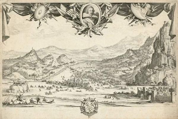 Combat D'avigliano, Ou Combat De
 Veillane (planche Dite Encore Le Marechal D'effiat). 1630. Oil Painting by Jacques Callot