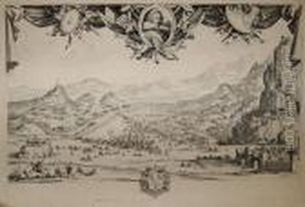 <combat D'avigliano>, [1630] Oil Painting by Jacques Callot