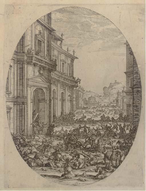 Le Massacre Des Innocents 1re Planche Oil Painting by Jacques Callot