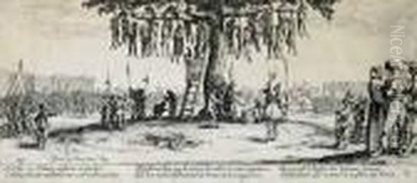 Item No. 527849 : By Or After Jacques Callot, 5 Engravings Dxt1 Oil Painting by Jacques Callot