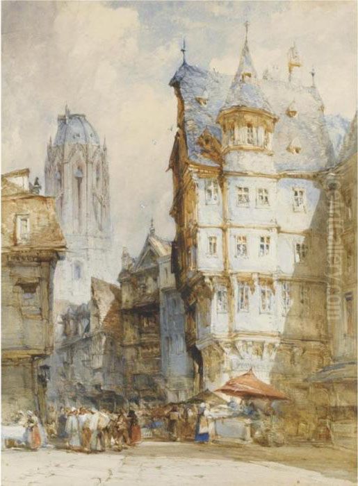 Various Properties
 

 
 
 

 
 The Market, Frankfurt Oil Painting by William Callow